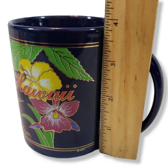 Vintage Hawaii Mug RBCI Artist D.K. Hayes Hawaiian Floral Hibiscus Flower VTG - Picture 5 of 6